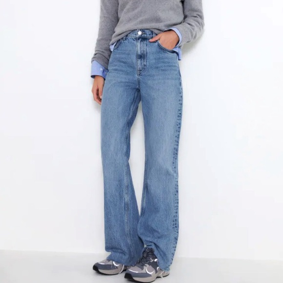 Zara High Waist Wide Leg Jeans - Picture 10 of 11
